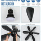 Lámpara Ventilador de Techo LED con Control Remoto - 6 Aspas