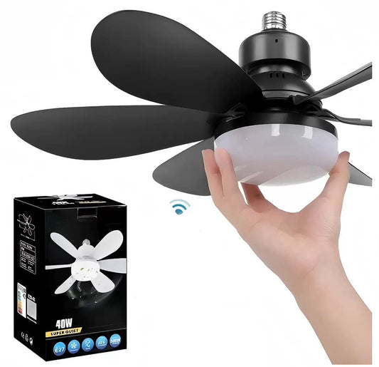 Lámpara Ventilador de Techo LED con Control Remoto - 6 Aspas