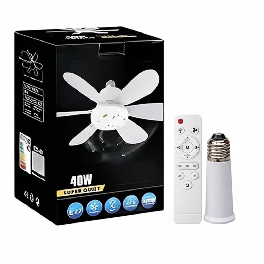 Lámpara Ventilador de Techo LED con Control Remoto - 6 Aspas